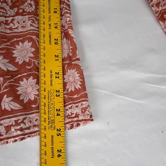 Cleobella Printed Jess Jumpsuit Burnt Orange Cream Floral Women's Size Small - Picture 13 of 16